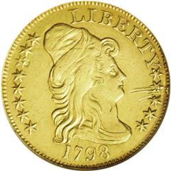 1798 $5 Small 8--Scratched, Cleaned--ANACS. AU Details