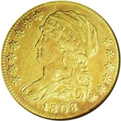 1808 $5 --Scratched, Cleaned--ANACS. XF Details, Net VF