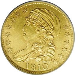 1810 $5 Large Date, Large 5--Rim Damage--NCS. AU50 Det