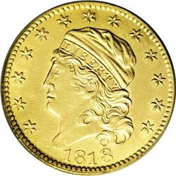 1818 $5 --Tooled--NCS, Unc Details. B. 2-B, Miller-124,