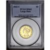 Image 3 : 1842-C $5 Large Date MS62 PCGS. Variety 5-C, Die State