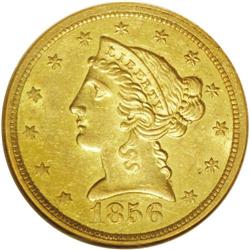 1856-O $5 MS60 NGC. The 1852-O and 1856-O half eagles,