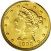Image 1 : 1892 $5 MS65 PCGS. Even though more than three-quarter