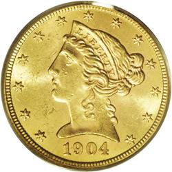 1904-S $5 MS63 PCGS. Even with a mintage of 97,000 pie