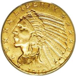 1910-D $5 MS64 PCGS. After the enormous coinage for th