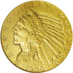 1908 $5 PR67 NGC. First year of issue for the European