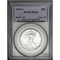 1933-S 50C MS64 PCGS. The ''33-S is the last issue amo