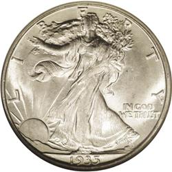 1935-D 50C MS66 NGC. A conditionally elusive middle da