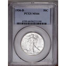 1936-D 50C MS66 PCGS. Typically struck with bright, fr