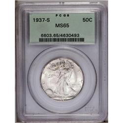 1937-S 50C MS65 PCGS. Sharply struck, with dazzling lu