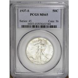 1937-S 50C MS65 PCGS. Light golden patina is more evid