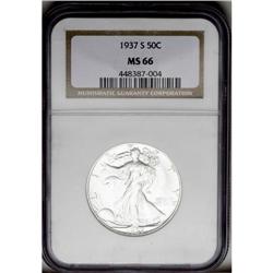 1937-S 50C MS66 NGC. This low mintage and brilliant Pr