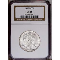 1938-D 50C MS65 NGC. Well struck with rich satin luste