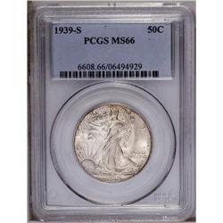 1939-S 50C MS66 PCGS. Mostly white in the centers with