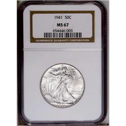 1941 50C MS67 NGC. Tone-free on both sides with a plea