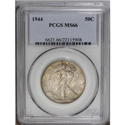 1944 50C MS66 PCGS. Cartwheel luster blasts through ri
