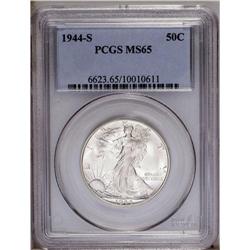 1944-S 50C MS65 PCGS. Large S. This magnificently pres
