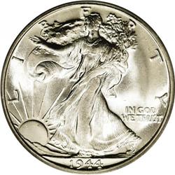 1944-S 50C MS66 PCGS. Shimmering fully white luster gl