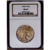 Image 1 : 1946-D 50C MS67 NGC. Splashes of aquamarine, golden-br