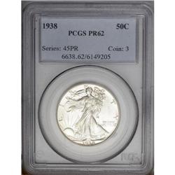 1938 50C PR62 PCGS. This pinpoint-sharp specimen displ