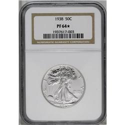 1938 50C PR64 S NGC. A fully brilliant and well struc