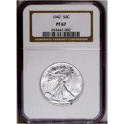 1942 50C PR67 NGC. Fully struck and pristine, with ent