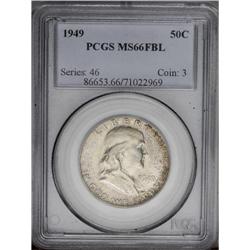 1949 50C MS66 Full Bell Lines PCGS. Speckled russet an
