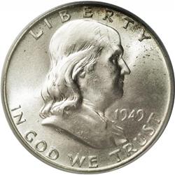 1949 50C MS66 Full Bell Lines PCGS.From The Manna Coll