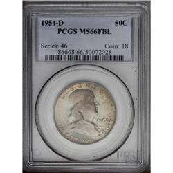 1954-D 50C MS66 Full Bell Lines PCGS. A magnificently
