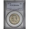 Image 1 : 1957-D 50C MS66 Full Bell Lines PCGS. Opaque olive-gra