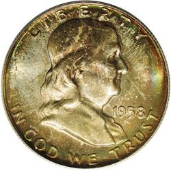 1958-D 50C MS67 Full Bell Lines PCGS. Exceptional rain