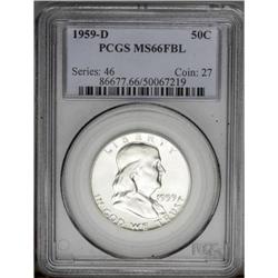 1959-D 50C MS66 Full Bell Lines PCGS. This bright, shi
