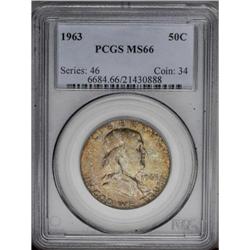 1963 50C MS66 PCGS. Well struck with amazingly bright,