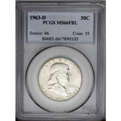 1963-D 50C MS66 Full Bell Lines PCGS. Few survivors of
