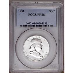 1951 50C PR68 PCGS. Fully struck and pristine, with la