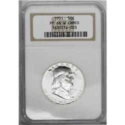 1951 50C PR66 W Cameo NGC. The portrait is especially