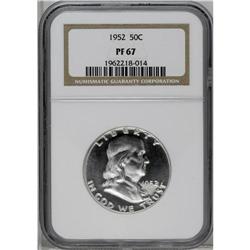 1952 50C PR67 NGC. A tone-free Superb Gem with refresh