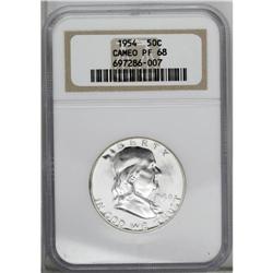 1954 50C PR68 Cameo NGC. Icy devices demonstrate obvio