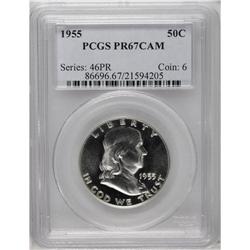 1955 50C PR67 Cameo PCGS, brilliant and beautiful; and