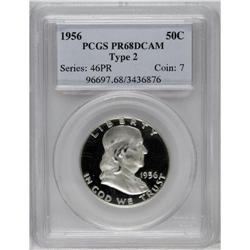 1956 50C Type Two PR68 Deep Cameo PCGS. Outstanding, d