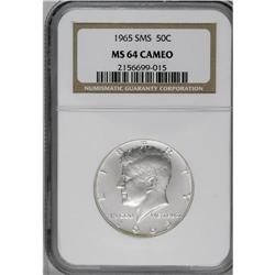 1965 50C SMS MS64 Cameo NGC. Attractive bright mirror