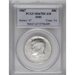 1967 50C SMS MS67 Deep Cameo PCGS. Strong contrast for