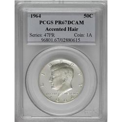 1964 50C Accented Hair PR67 Deep Cameo PCGS. Totally w