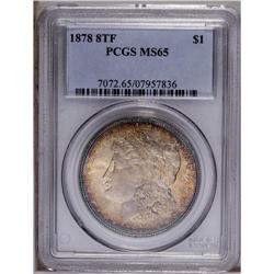 1878 8TF S$1 MS65 PCGS. Both sides of this Gem dollar