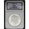 Image 1 : 1878 8TF S$1 MS65 NGC. Brilliant white surfaces with a