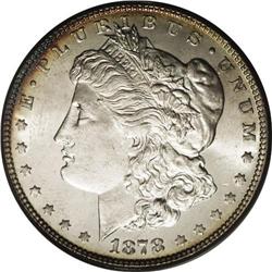 1878 7/8TF S$1 Strong MS65 PCGS. A pleasing Gem of thi