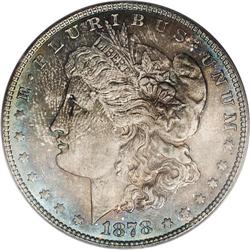 1878 7TF S$1 Reverse of 1878 MS65 PCGS. Rich layers of