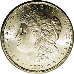 1878 7TF S$1 Reverse of 1879 MS65 PCGS. The 7 Tail Fea