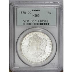 1878-CC S$1 MS65 PCGS. Boldly struck and completely br