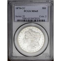 1878-CC S$1 MS65 PCGS. Subtle hints of light tan-gold